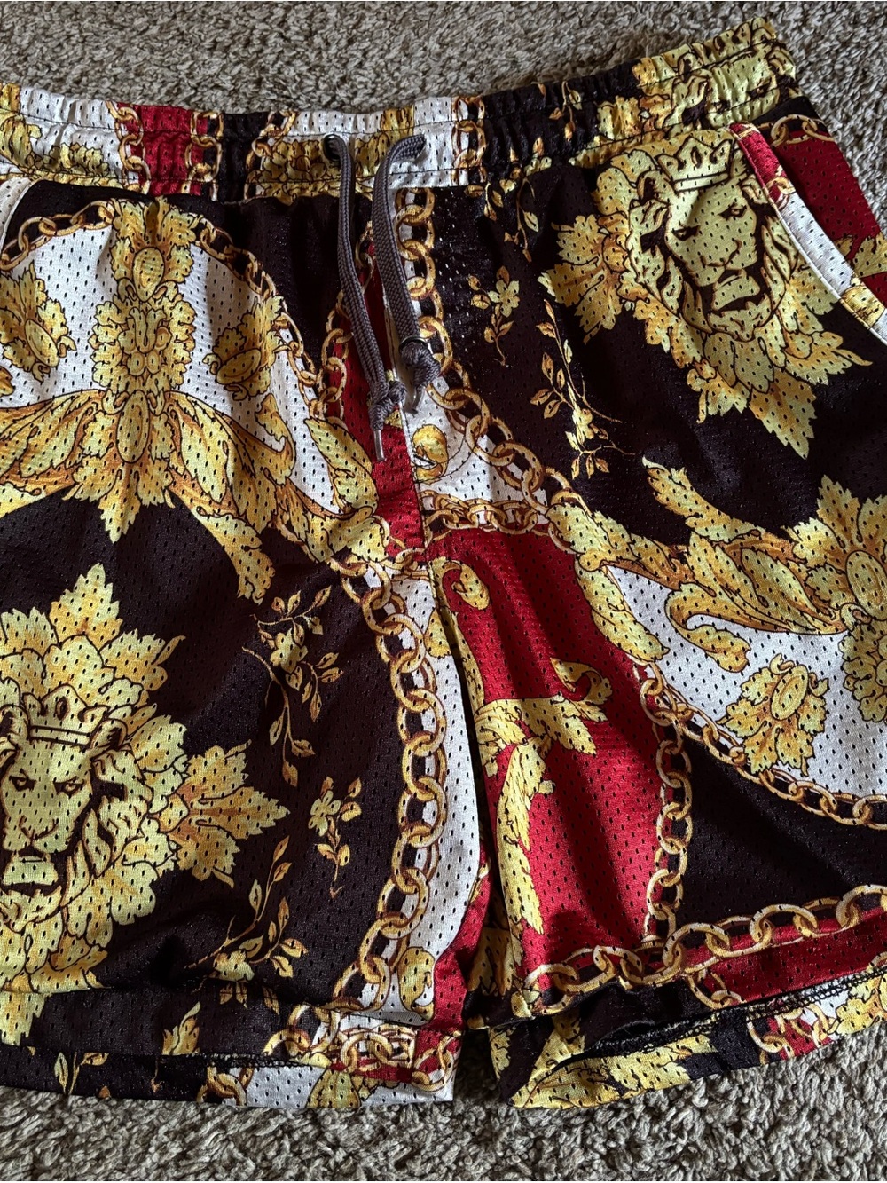 Baroque Print Men’s swim trunks